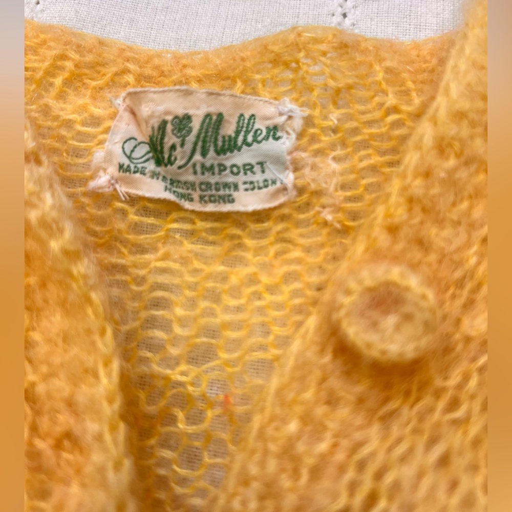 Women's Yellow Cardigan Sweater